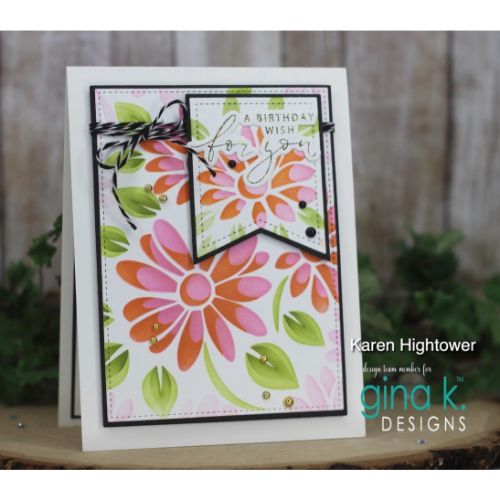 Gina K Designs - STENCIL- Spring Daisies Layering Stencil