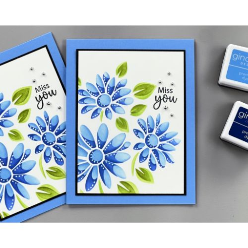 Gina K Designs - STENCIL- Spring Daisies Layering Stencil