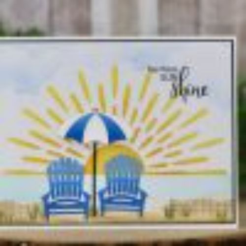 Gina K Designs - STENCIL- Sea, Sun and Sky