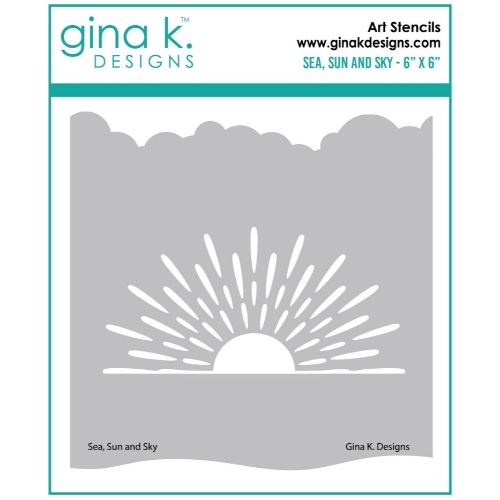 Gina K Designs - STENCIL- Sea, Sun and Sky