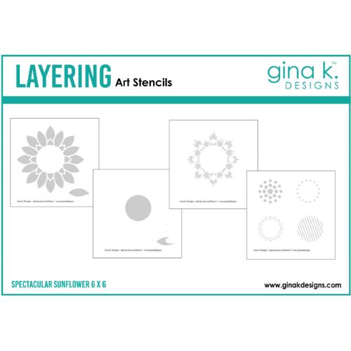 Gina K Designs - STENCIL- Spectacular Sunflowers Layering Stencil