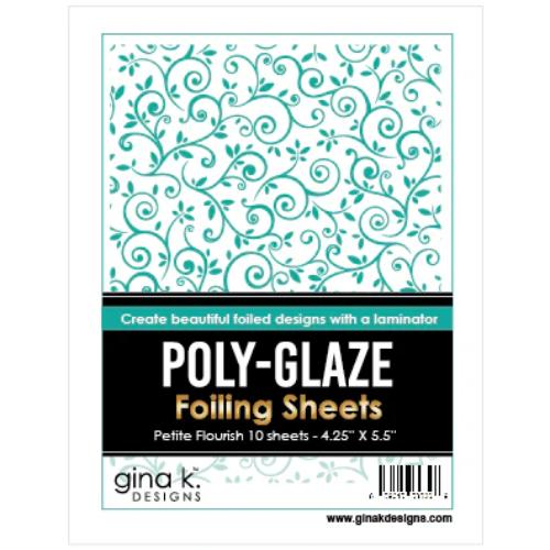 Gina K Designs - POLY-GLAZE Foiling Sheets- Petite Flourish