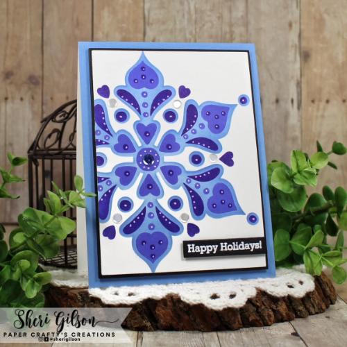 Gina K Designs - STENCIL - Heartfelt Snowflake Layering Stencil