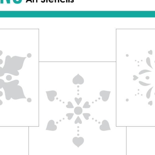 Gina K Designs - STENCIL - Heartfelt Snowflake Layering Stencil