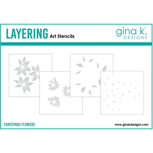 Gina K Designs - STENCIL - Christmas Flower Layering Stencils