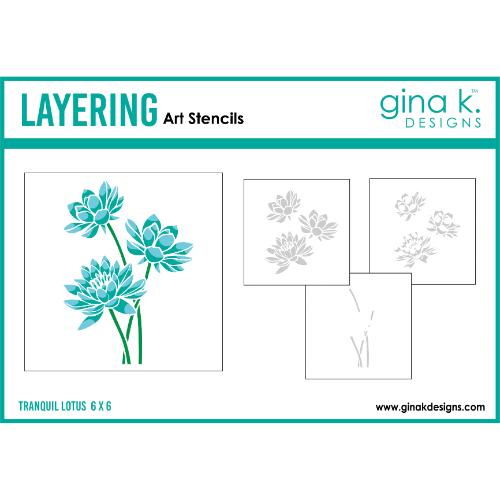 Gina K Designs - STENCIL - Tranquil Lotus Layering Stencils