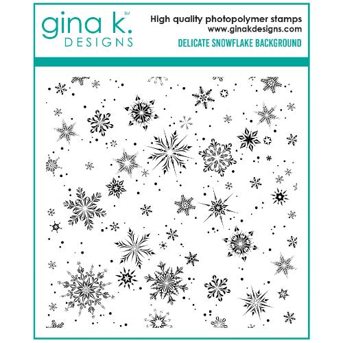 Gina K Designs - STAMPS - Delicate Snowflake Background Stamp