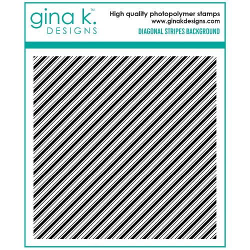 Gina K Designs - STAMPS - Diagonal Stripes Background Stamp