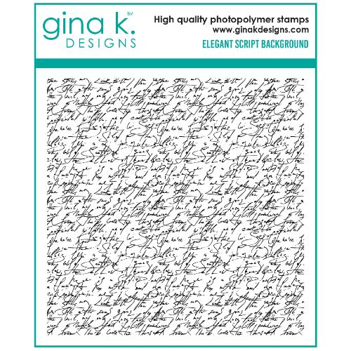 Gina K Designs - STAMPS - Elegant Script Background Stamp
