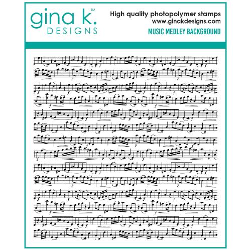 Gina K Designs - STAMPS - Music Medley Background Stamp