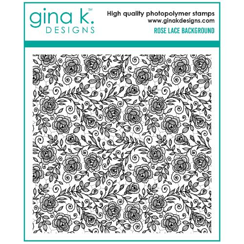 Gina K Designs - STAMPS - Rose Lace Background Stamp