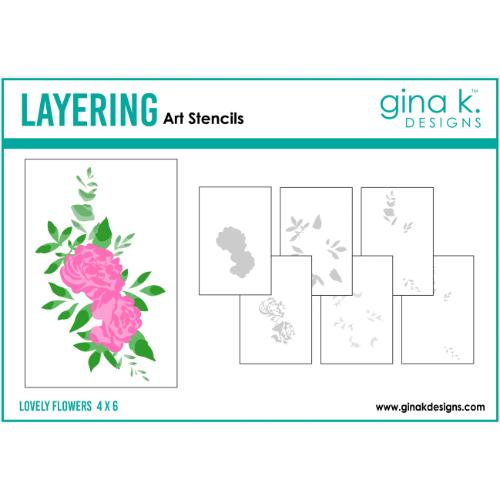 Gina K Designs - STENCIL - Lovely Flowers