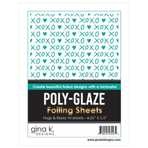 Gina K Designs - POLY-GLAZE Foiling Sheets - Hugs & Kisses