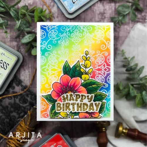 Gina K Designs - STAMPS - Vintage Filigree Background Stamp