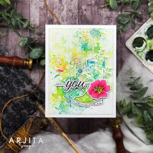 Gina K Designs - STAMPS - Vintage Filigree Background Stamp