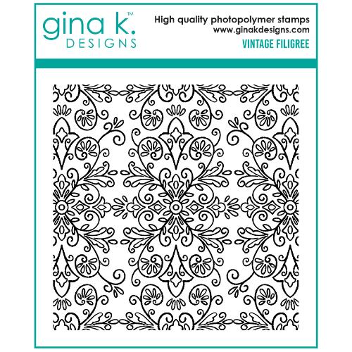 Gina K Designs - STAMPS - Vintage Filigree Background Stamp