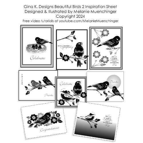 Gina K Designs - STAMPS - Beautiful Birds 2