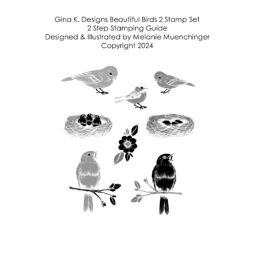 Gina K Designs - STAMPS - Beautiful Birds 2