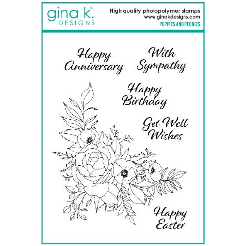 Gina K Designs - STAMPS - Poppies and Peonies