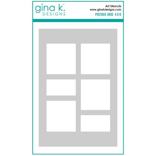 Gina K Designs - STENCIL - Postage Grid