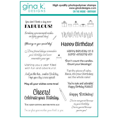 Gina K Designs - STAMPS - On the Inside - Birthday