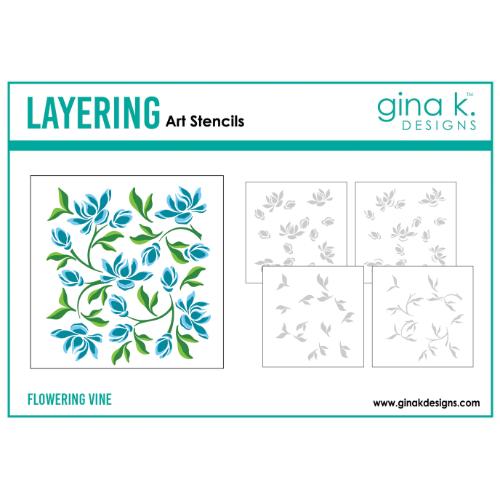 Gina K Designs - STENCIL- Flowering Vine