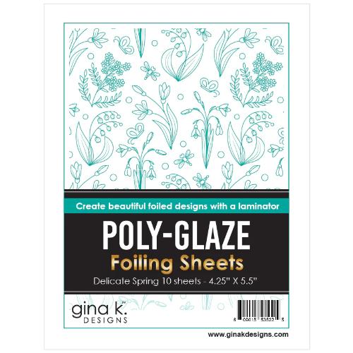 Gina K Designs - POLY-GLAZE Foiling Sheets- Delicate Spring