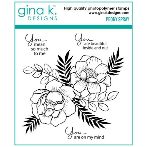 Gina K Designs - STAMPS- Peony Spray