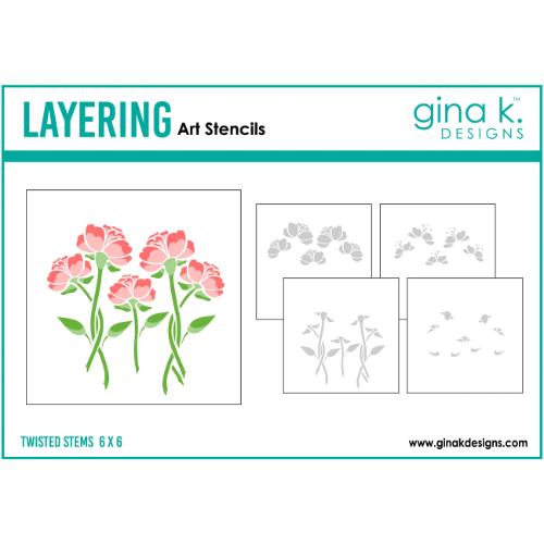 Gina K Designs - STENCIL- Twisted Stems
