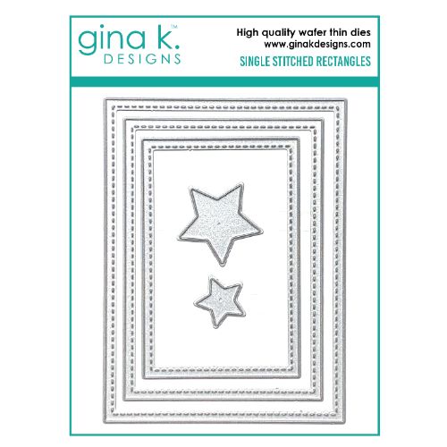Gina K Designs - DIE- Single Stitched Rectangles