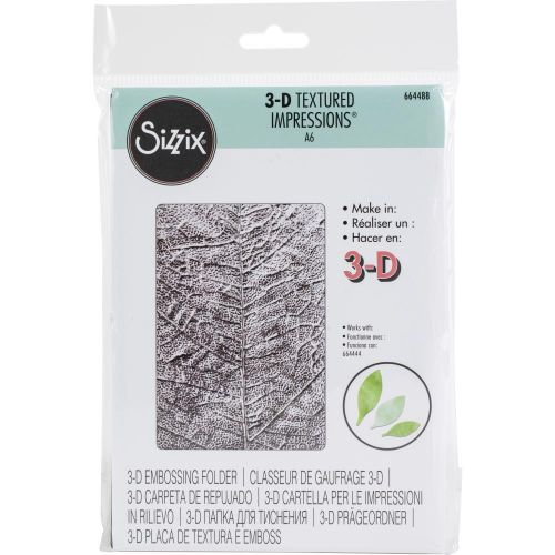 Sizzix 3D Textured Impressions Embossing Folder Leaf Veins