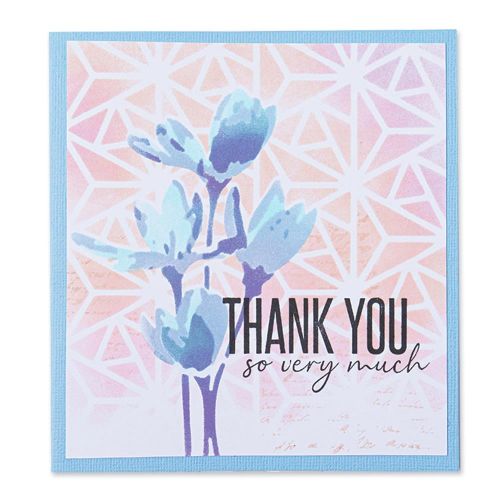 Sizzix - Layered Stencils 4PK - Geo Flowers by Olivia Rose