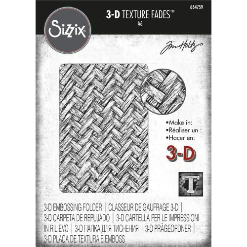 Sizzix 3D Texture Fades Embossing Folder By Tim Holtz Intertwined