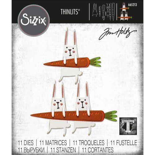 Sizzix Thinlits Dies By Tim Holtz 11/Pkg Carrot Bunny