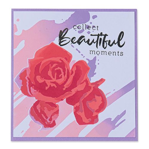 Sizzix - Layered Stencils 4PK - Watercolor Roses by Olivia Rose
