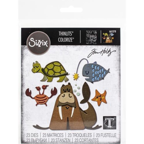 Sizzix Thinlits Dies By Tim Holtz 23/Pkg Under The Sea #2 Colorize