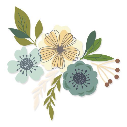 Sizzix Layered Clear Stamps Set -13PK Summer Blossoms by Lisa Jones