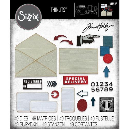 Sizzix Thinlits Die Set 48PK - Postale by Tim Holtz