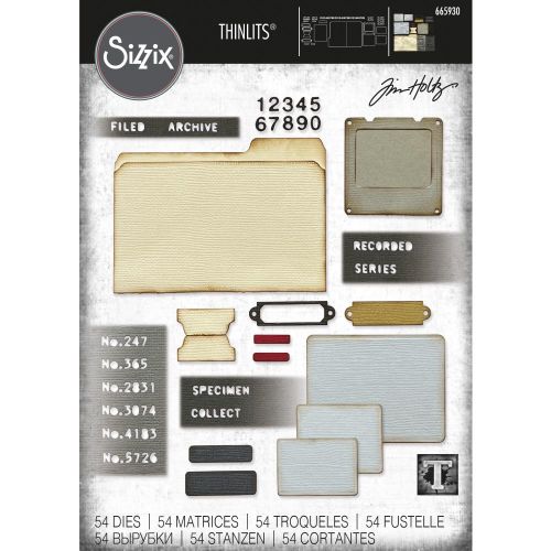 Sizzix Thinlits Die Set 54PK - Specimen by Tim Holtz