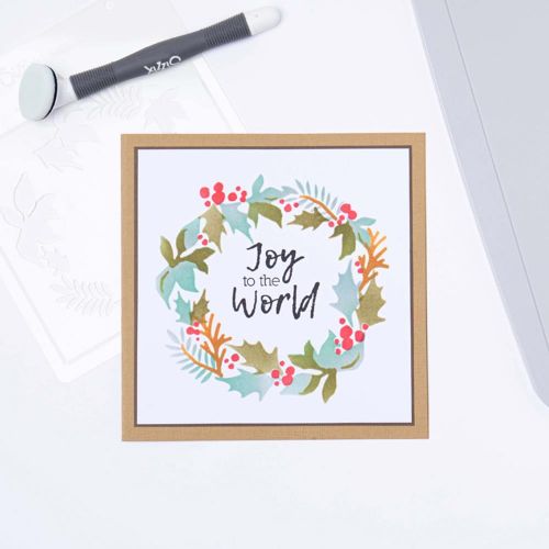 Sizzix - Layered Stencils 4PK - Holly Wreath by Lisa Jones