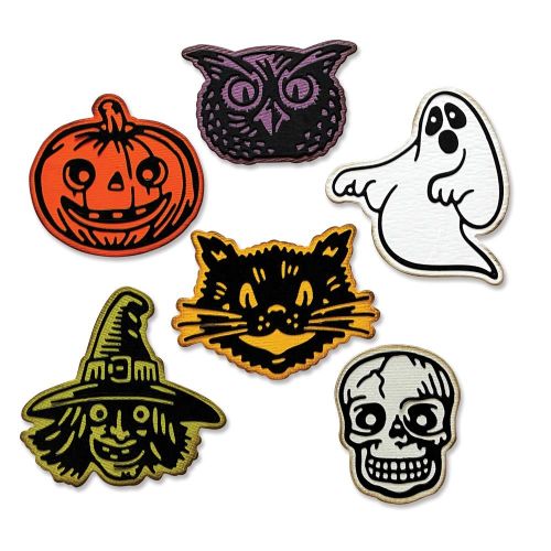 Sizzix Thinlits Die Set 12PK - Retro Halloween by Tim Holtz
