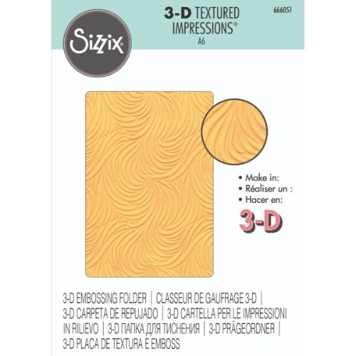 Sizzix 3-D Textured Impressions Embossing Folder - Flowing Waves by Sizzix