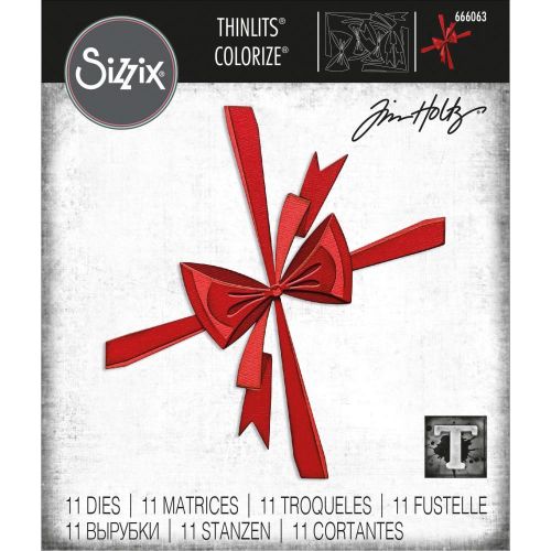 Sizzix - Thinlits Die Set 11PK - Bowtied, Colorize by Tim Holtz