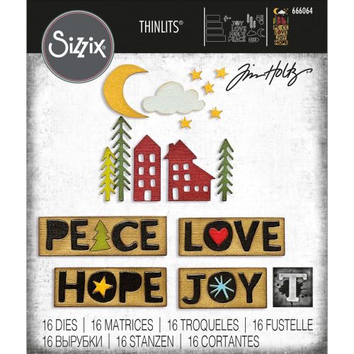 Sizzix - Thinlits Die Set 16PK - Christmas Cutouts by Tim Holtz