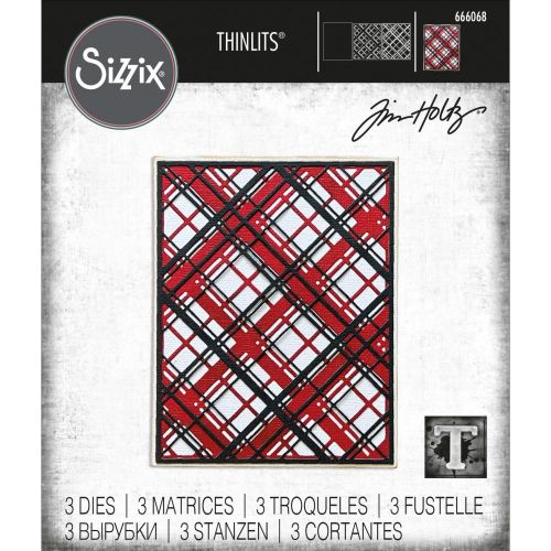 Sizzix - Thinlits Die Set 3PK - Layered Plaid by Tim Holtz