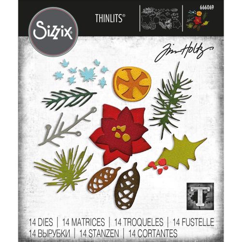 Sizzix - Thinlits Die Set 14PK - Modern Festive by Tim Holtz