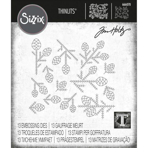 Sizzix - Thinlits Die Set 13PK - Pine Patterns by Tim Holtz