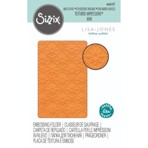 Sizzix Multi-Level Textured Impressions Embossing Folder - Mini Mosaic by Lisa Jones