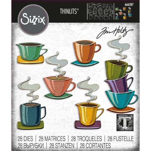 Sizzix Thinlits Die Set 28PK - Papercut Café by Tim Holtz