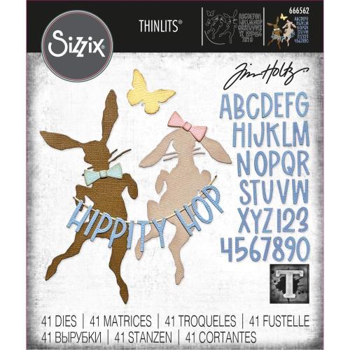 Sizzix Thinlits Dies By Tim Holtz 8/Pkg Vault Hippity Hop